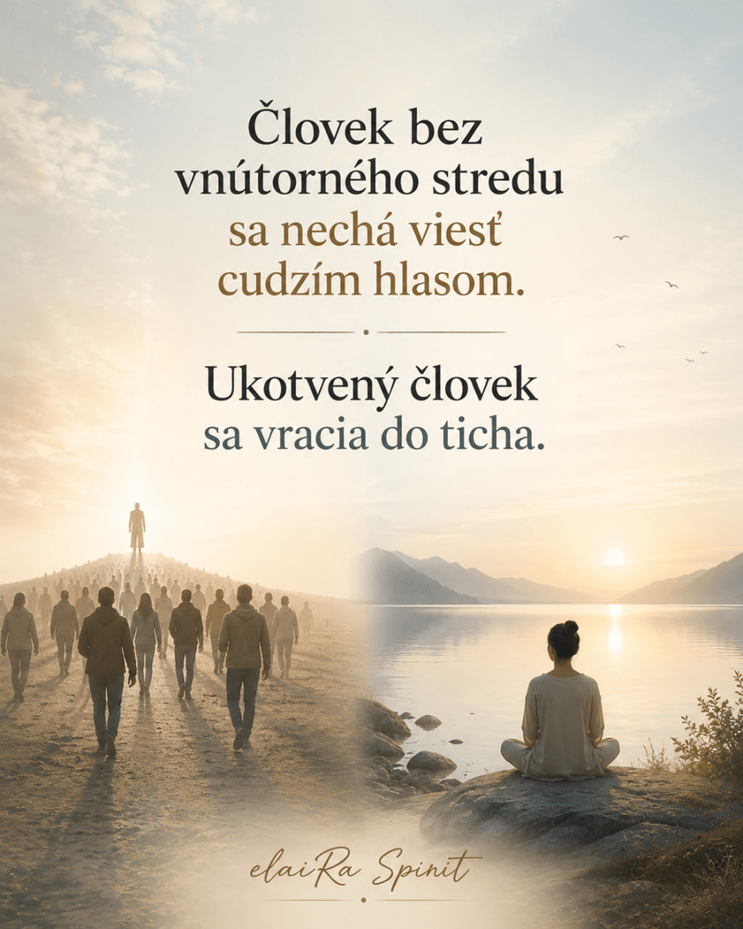 "žena meditujúca pri jazere"
