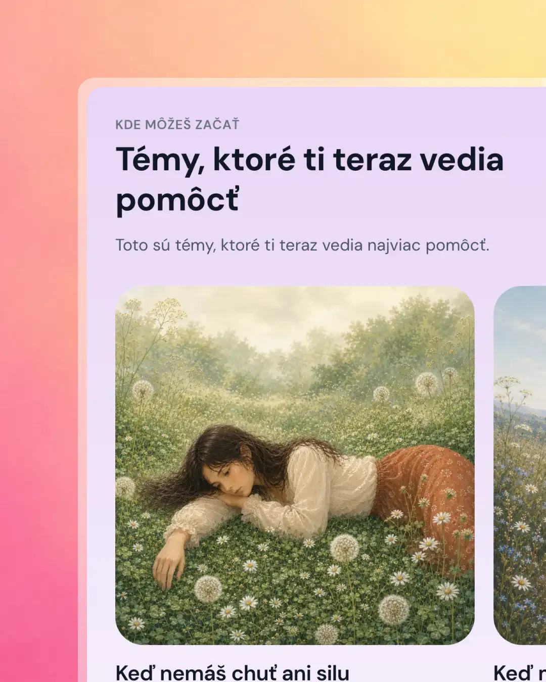 Keď vieš, čo prežívaš, nemusíš hľadať, čo s tým.