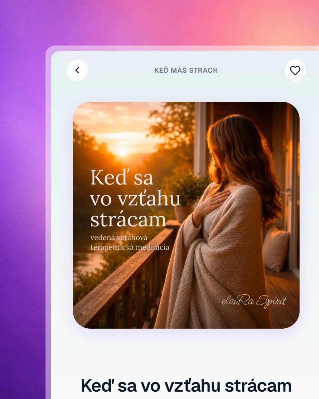 Priestor pre meditácie